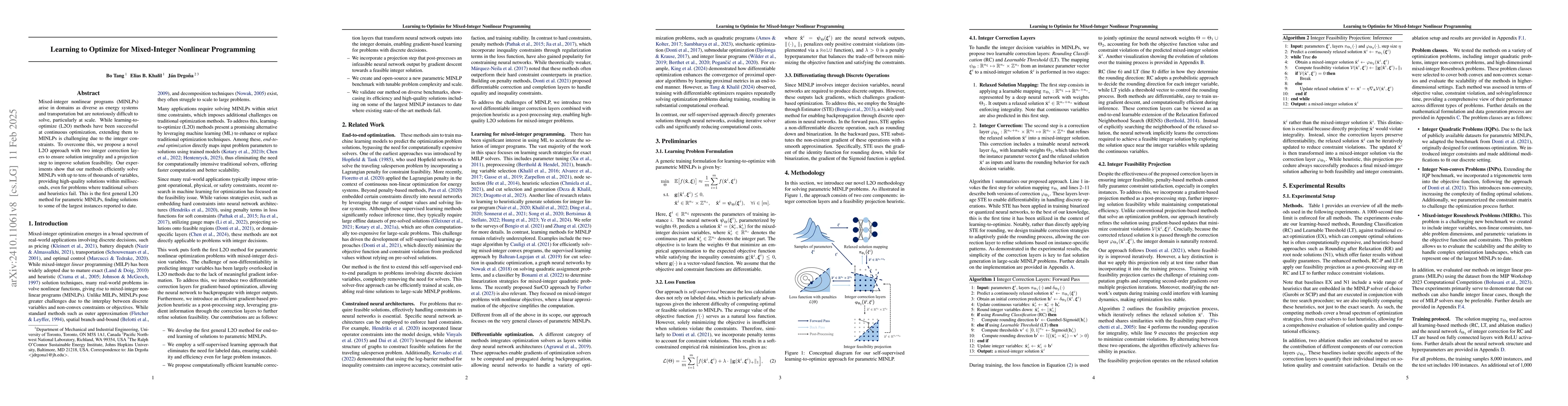 Thumbnail for Learning to Optimize for Mixed-Integer Non-linear Programming