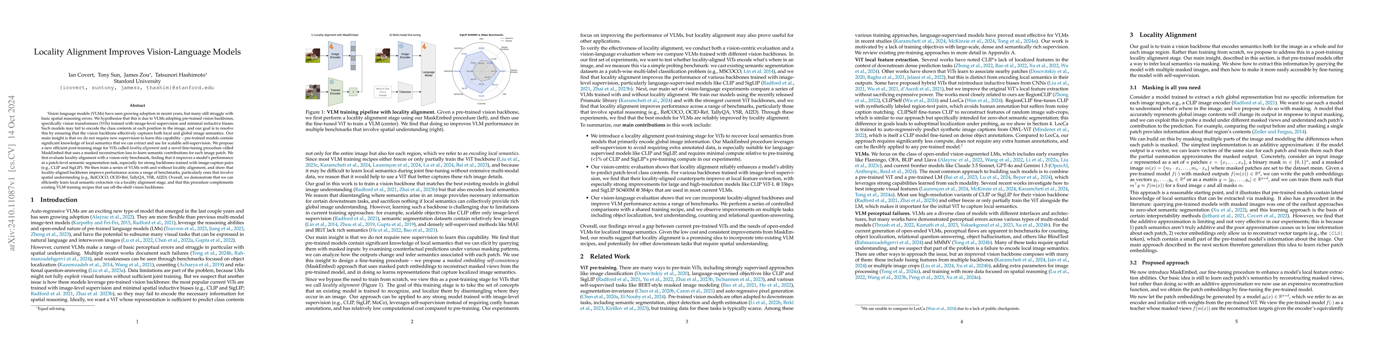Thumbnail for Locality Alignment Improves Vision-Language Models