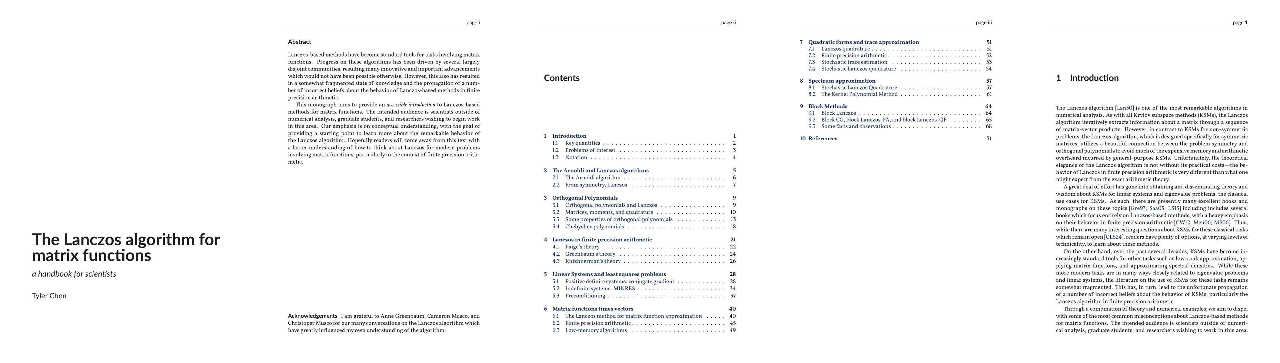 Thumbnail for The Lanczos algorithm for matrix functions: a handbook for scientists