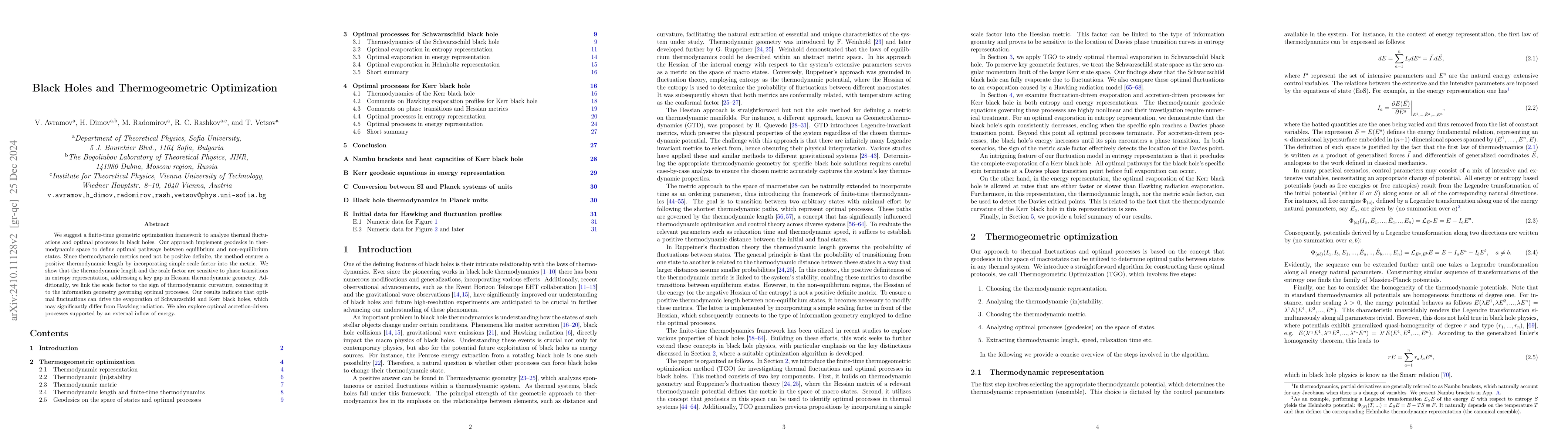 Thumbnail for Thermogeometric Optimization of Black Holes