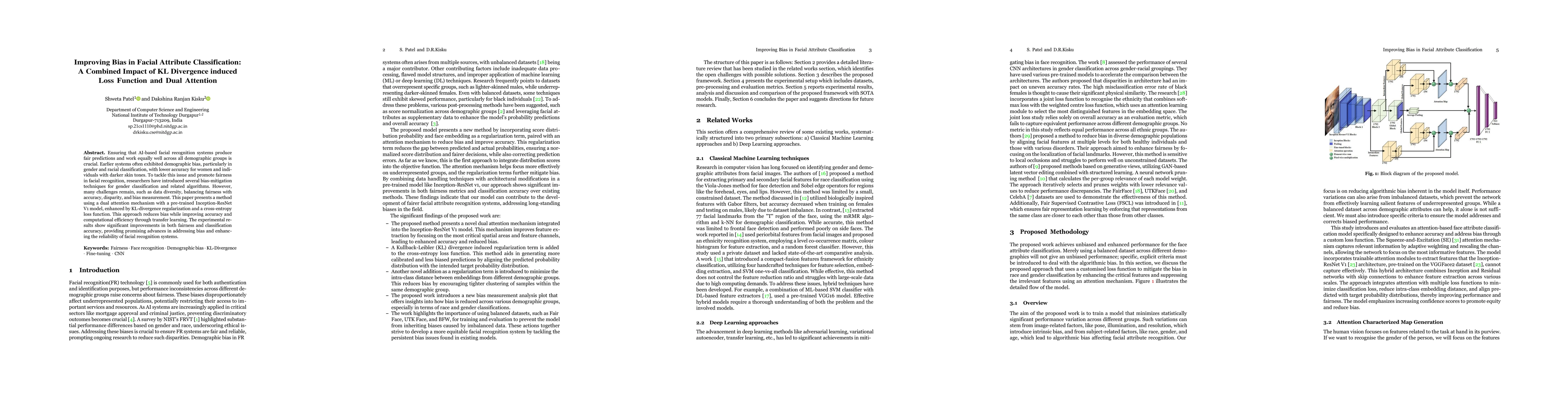 Thumbnail for Improving Bias in Facial Attribute Classification: A Combined Impact of
  KL Divergence induced Loss Function and Dual Attention
