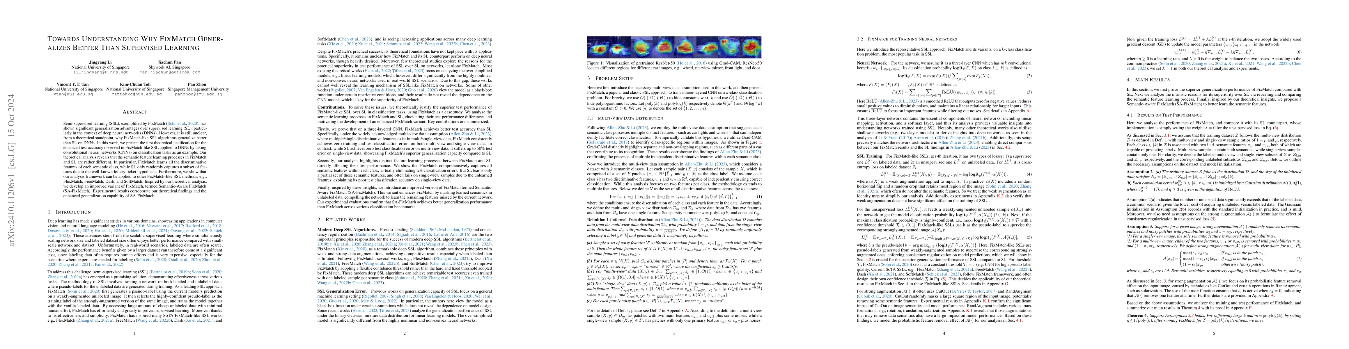 Thumbnail for Towards Understanding Why FixMatch Generalizes Better Than Supervised
  Learning