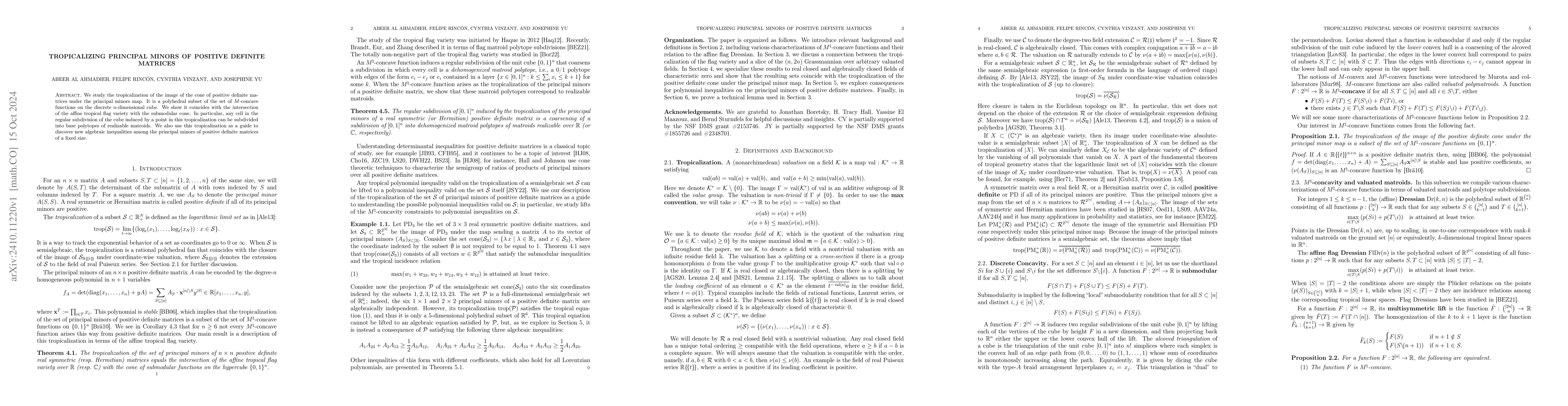 Thumbnail for Tropicalizing Principal Minors of Positive Definite Matrices
