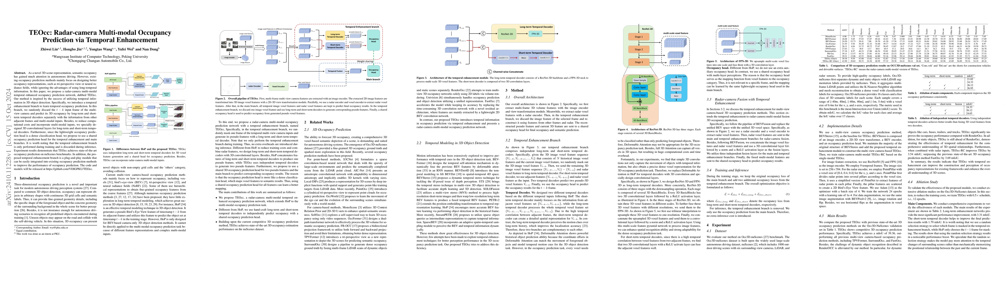 Thumbnail for TEOcc: Radar-camera Multi-modal Occupancy Prediction via Temporal
  Enhancement