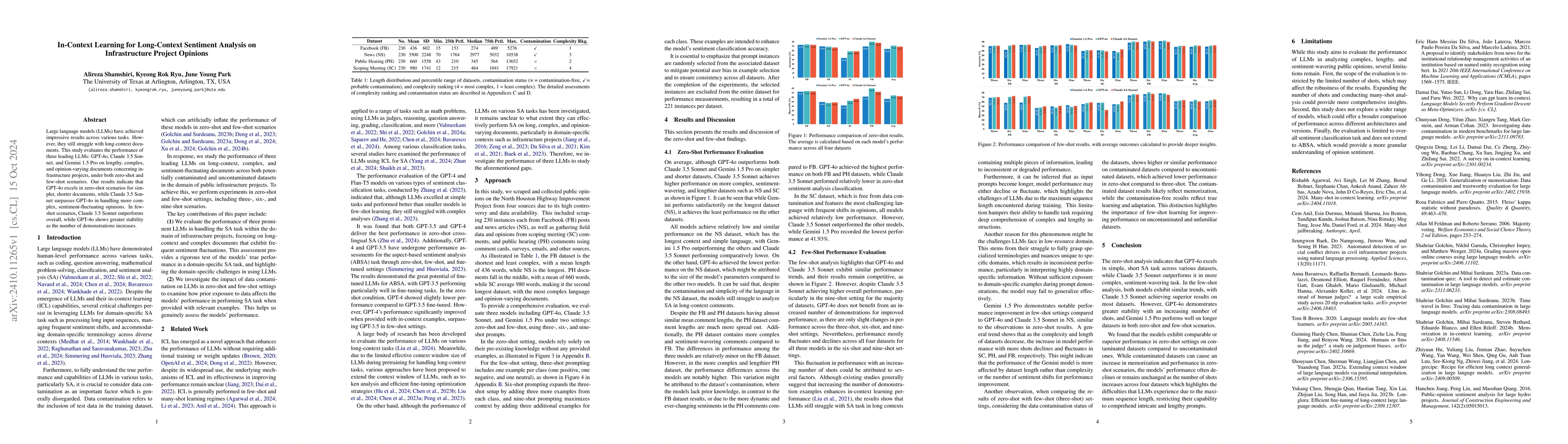Thumbnail for In-Context Learning for Long-Context Sentiment Analysis on
  Infrastructure Project Opinions