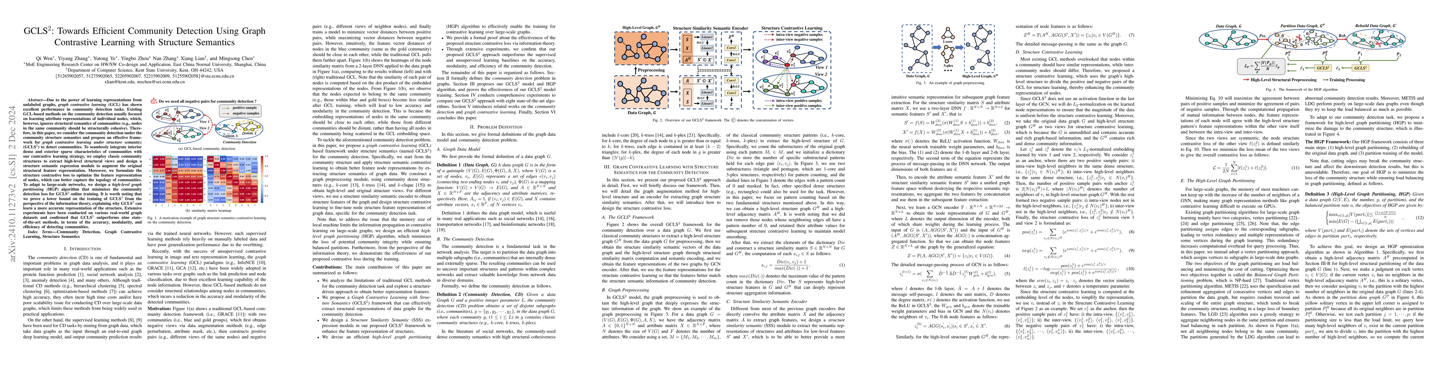 Thumbnail for GCLS$^2$: Towards Efficient Community Detection Using Graph Contrastive
  Learning with Structure Semantics