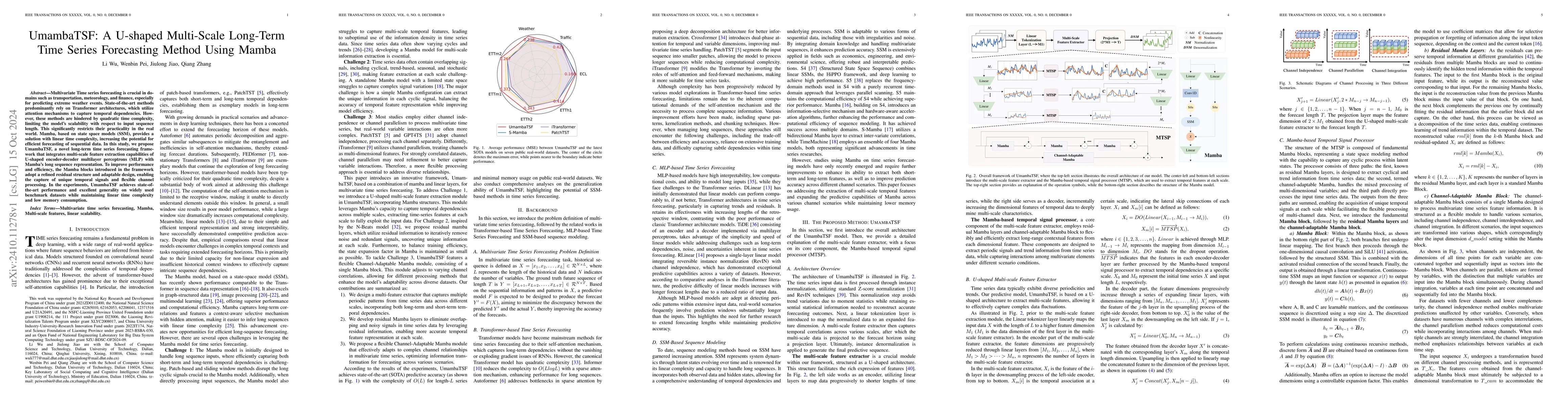 Thumbnail for UmambaTSF: A U-shaped Multi-Scale Long-Term Time Series Forecasting
  Method Using Mamba