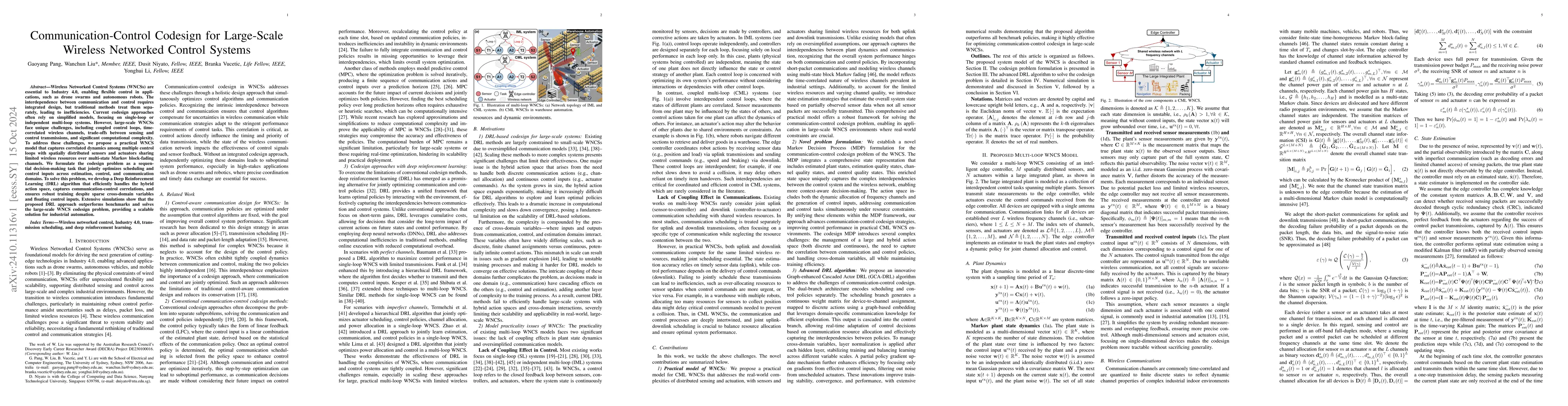 Thumbnail for Communication-Control Codesign for Large-Scale Wireless Networked
  Control Systems