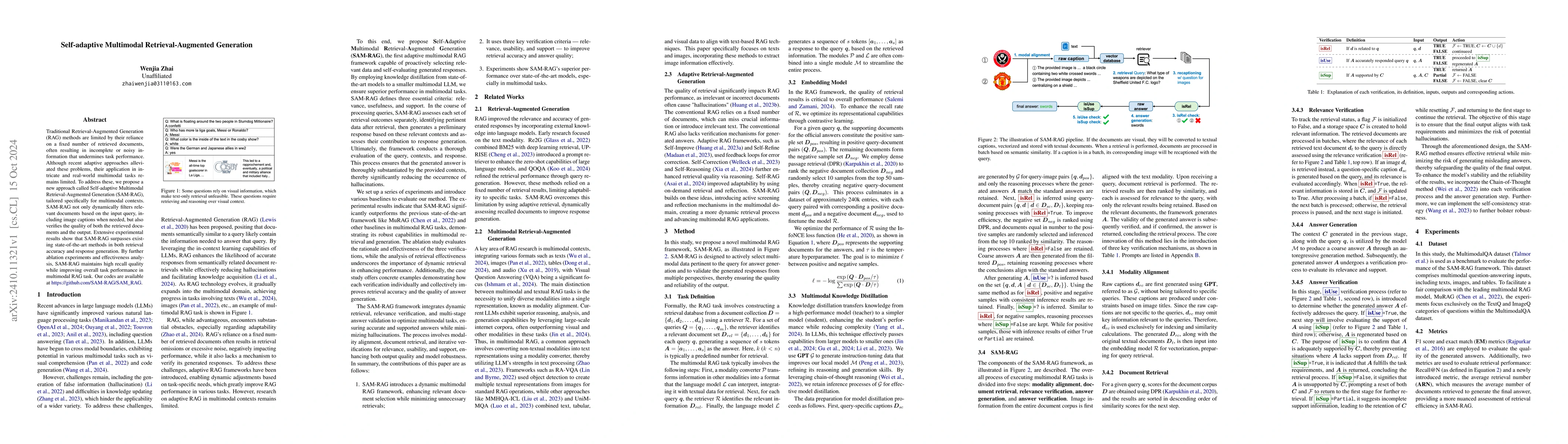 Thumbnail for Self-adaptive Multimodal Retrieval-Augmented Generation