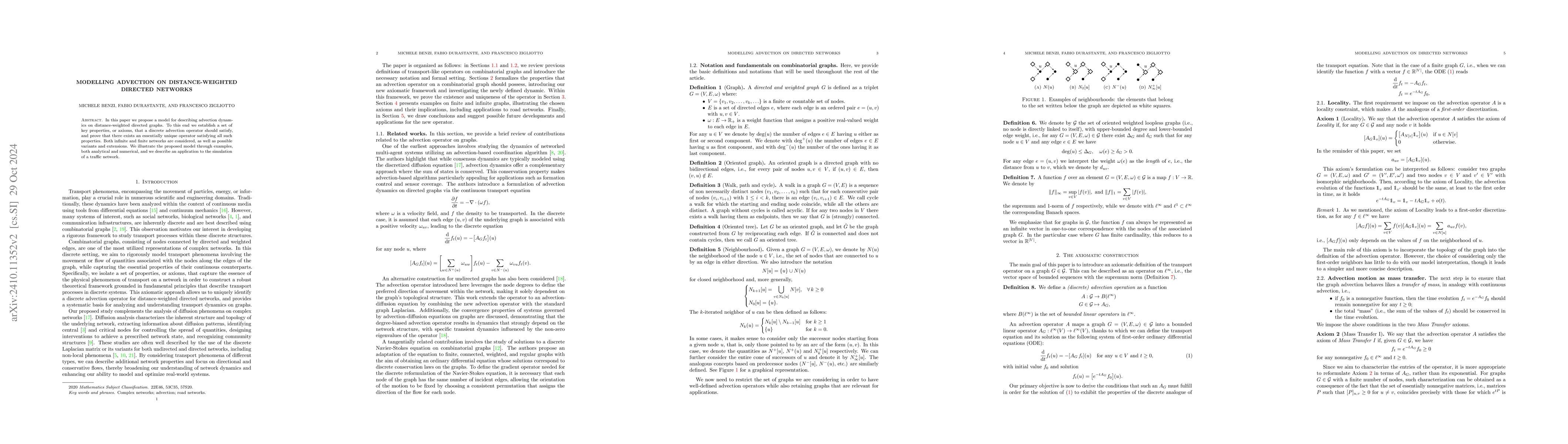 Thumbnail for Modelling advection on distance-weighted directed networks