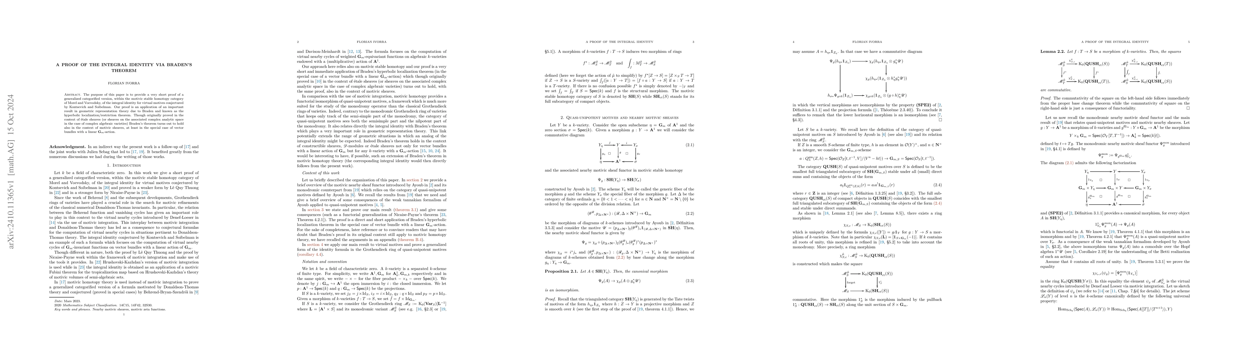Thumbnail for A Proof of the Integral Identity via Braden's Theorem