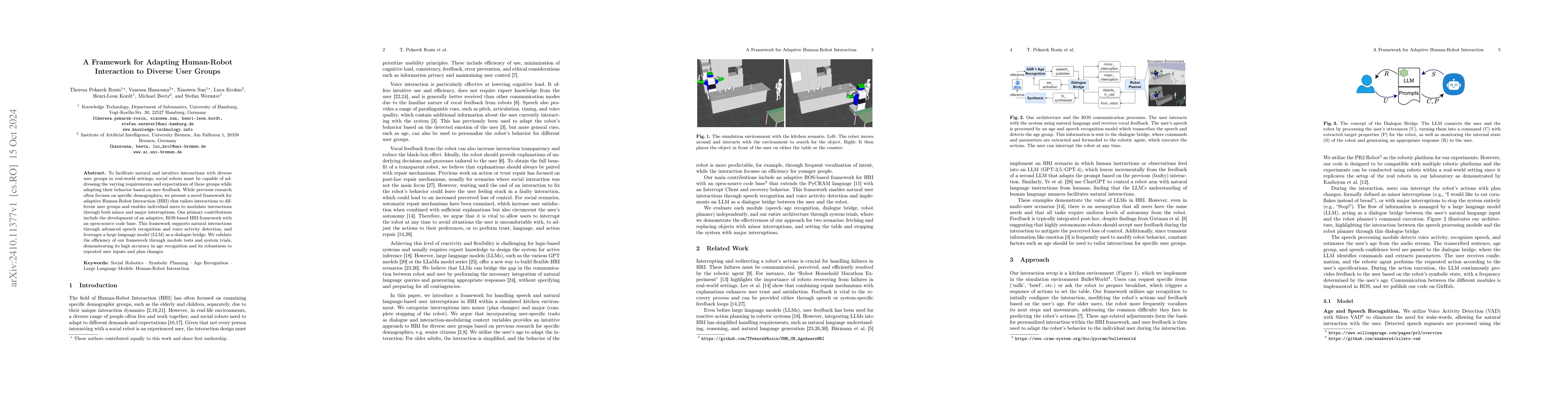 Thumbnail for A Framework for Adapting Human-Robot Interaction to Diverse User Groups