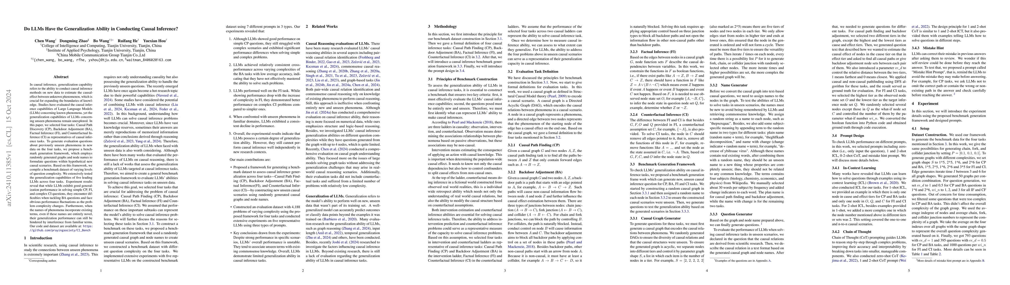 Thumbnail for Do LLMs Have the Generalization Ability in Conducting Causal Inference?
