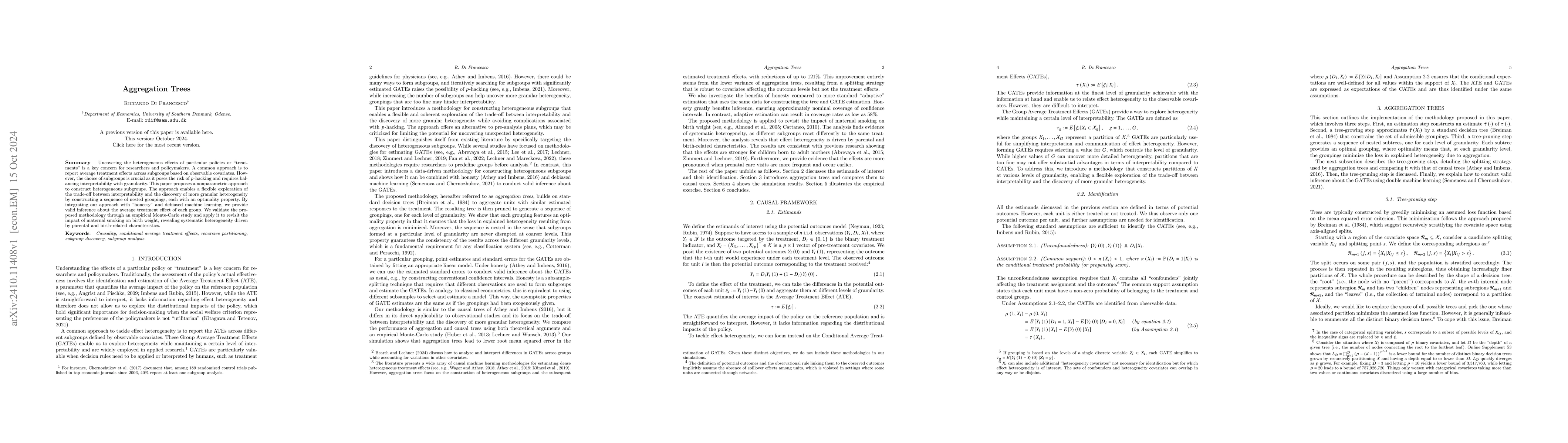 Thumbnail for Aggregation Trees