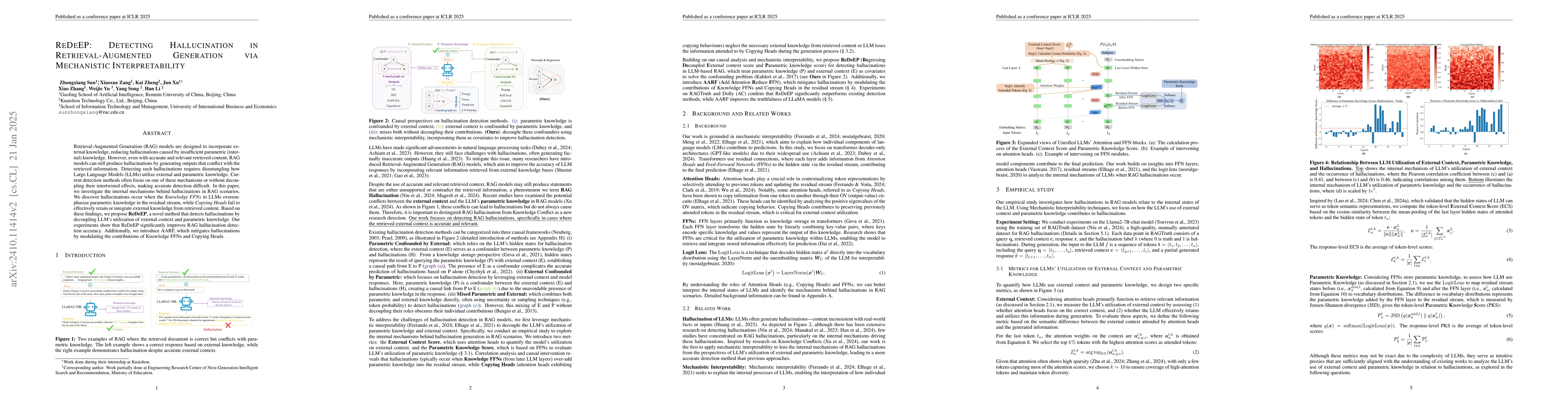 Thumbnail for ReDeEP: Detecting Hallucination in Retrieval-Augmented Generation via
  Mechanistic Interpretability