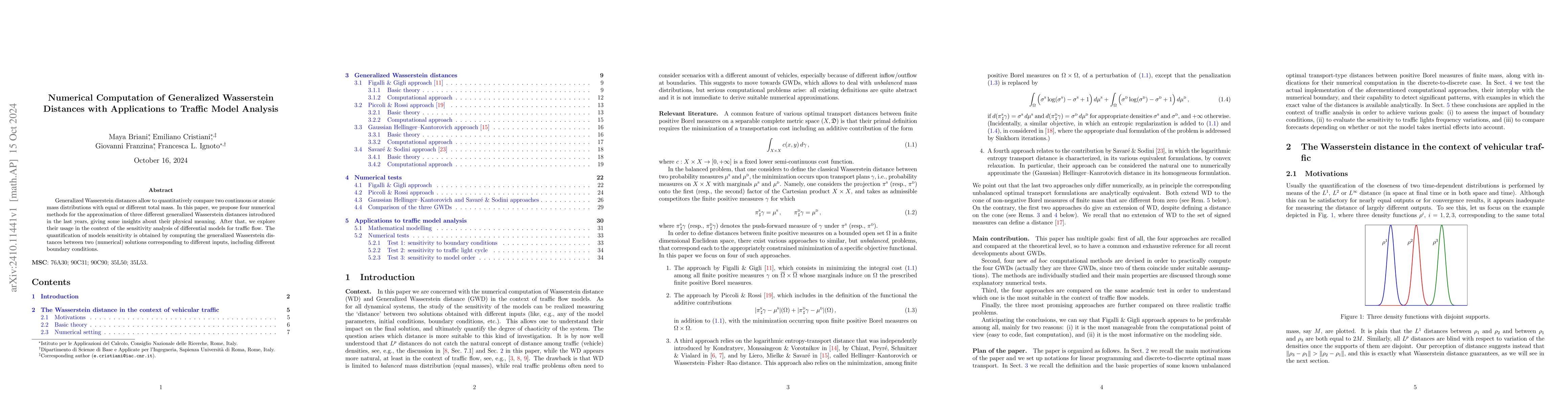 Thumbnail for Numerical computation of generalized Wasserstein distances with
  applications to traffic model analysis