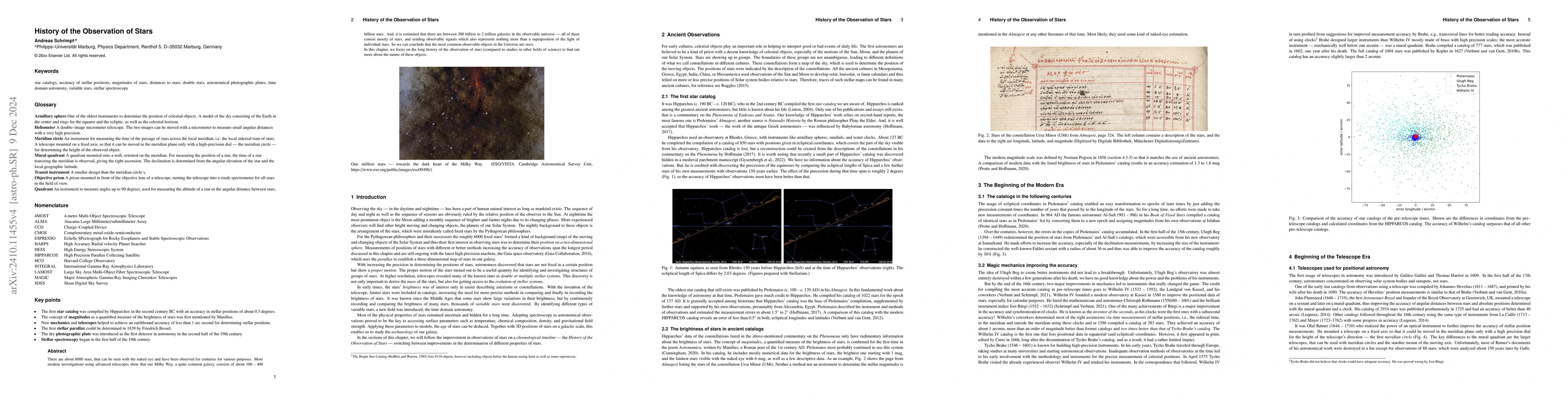 Thumbnail for History of the Observation of Stars