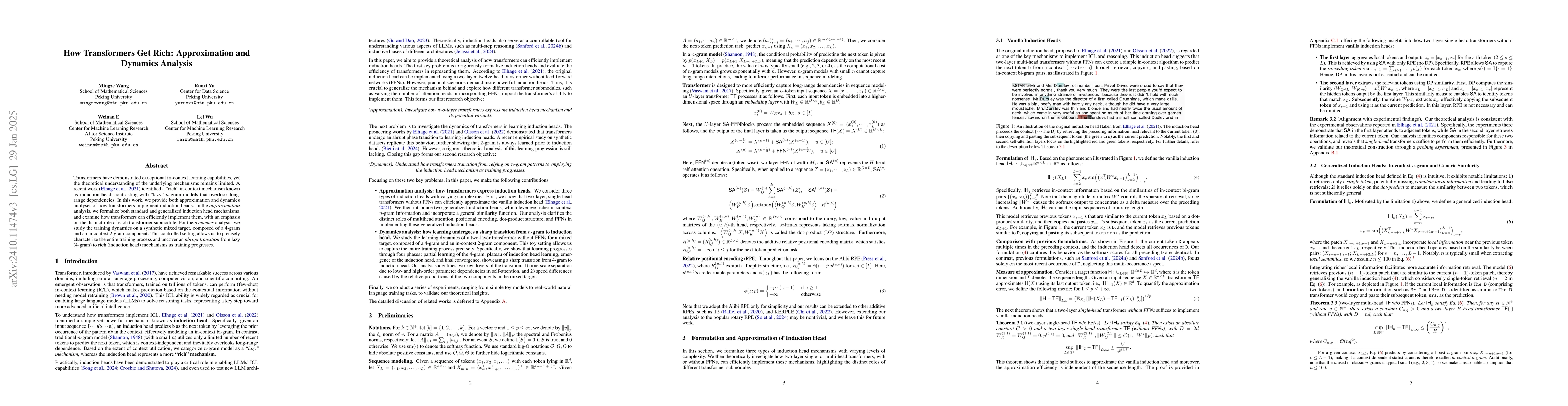 Thumbnail for How Transformers Implement Induction Heads: Approximation and
  Optimization Analysis