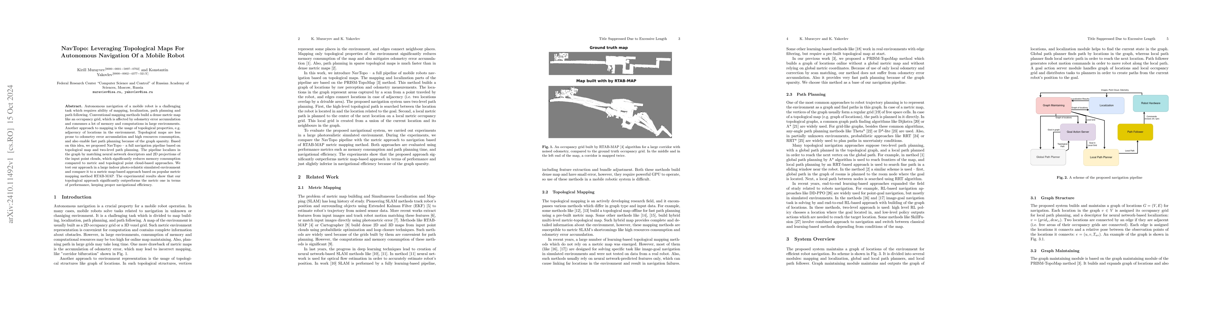 Thumbnail for NavTopo: Leveraging Topological Maps For Autonomous Navigation Of a
  Mobile Robot
