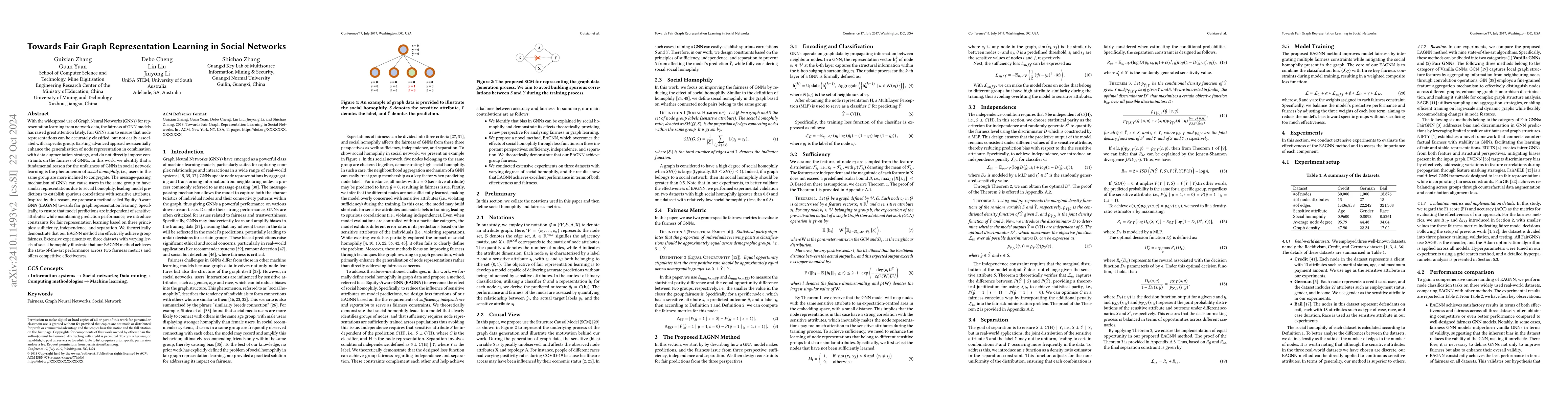 Thumbnail for Towards Fair Graph Representation Learning in Social Networks
