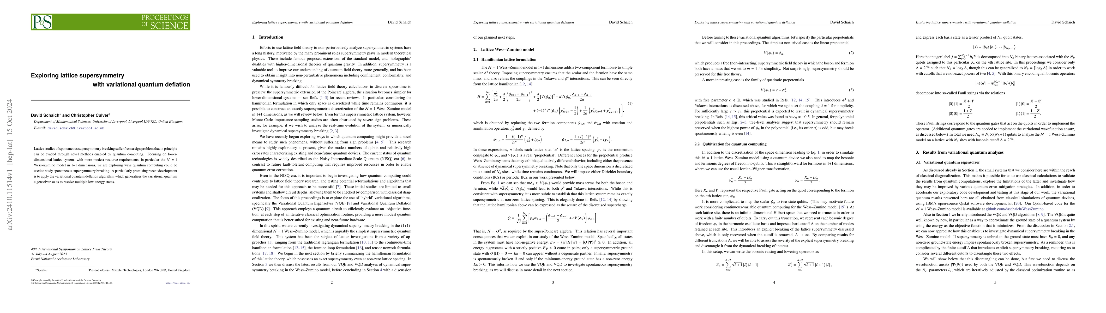 Thumbnail for Exploring lattice supersymmetry with variational quantum deflation