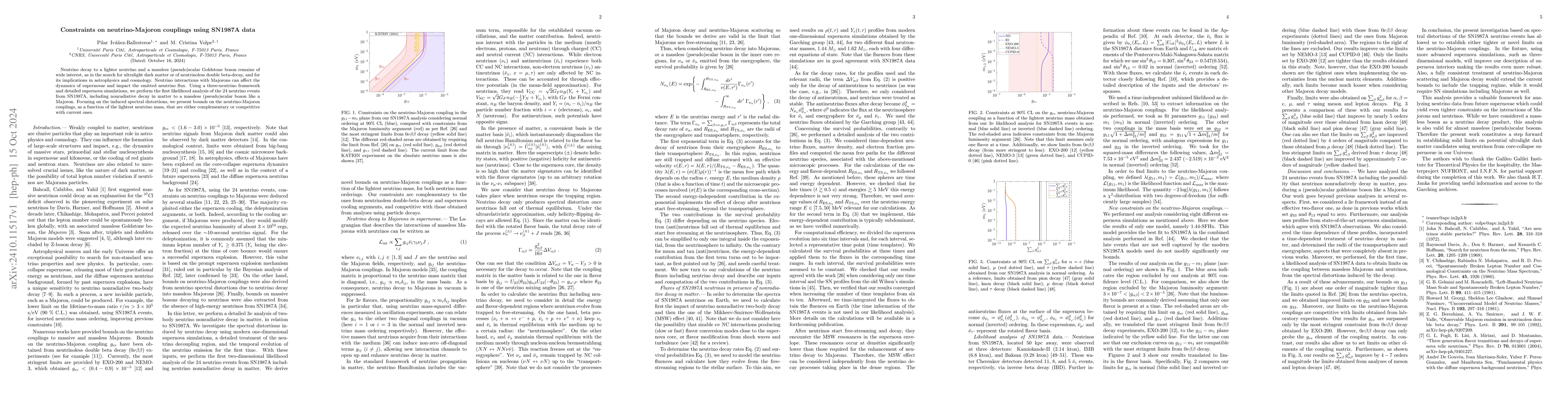 Thumbnail for Constraints on neutrino-Majoron couplings using SN1987A data