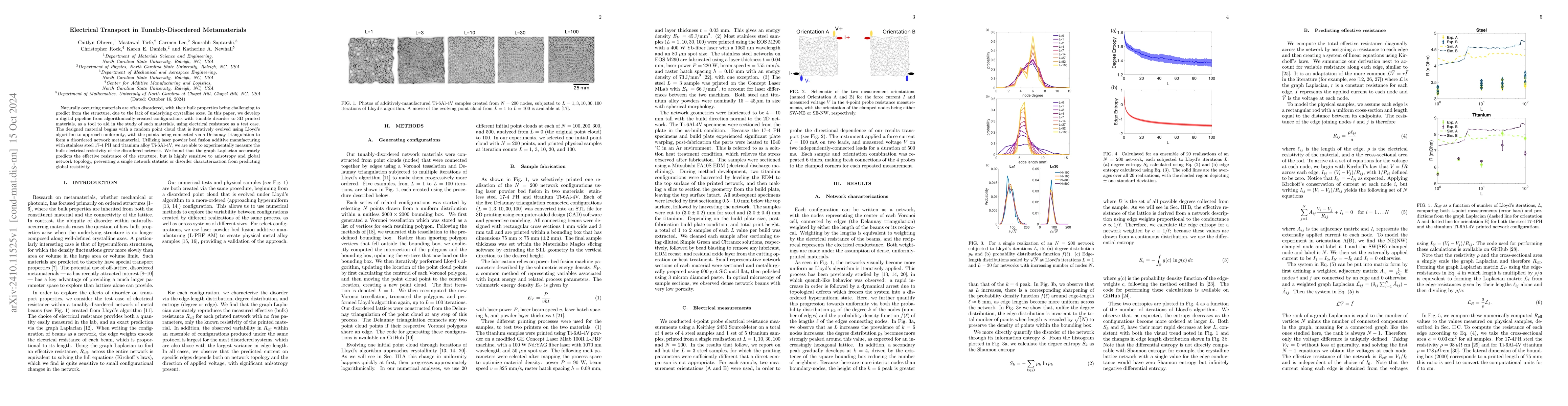 Thumbnail for Electrical Transport in Tunably-Disordered Metamaterials