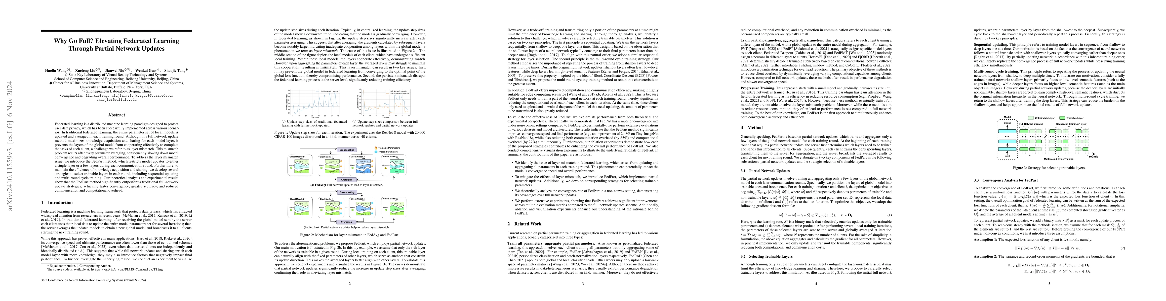 Thumbnail for Why Go Full? Elevating Federated Learning Through Partial Network
  Updates