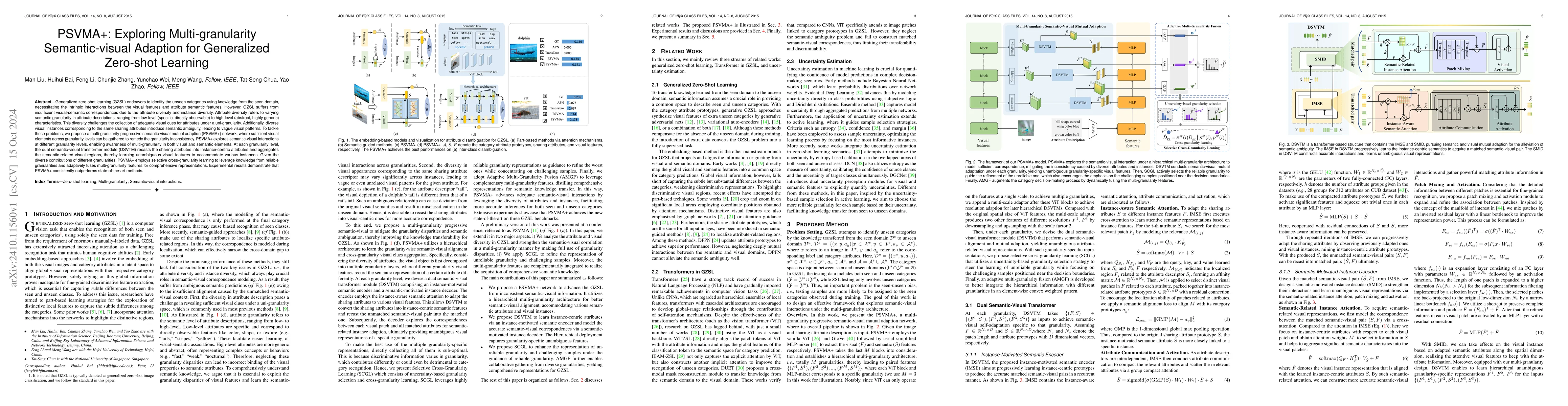 Thumbnail for PSVMA+: Exploring Multi-granularity Semantic-visual Adaption for
  Generalized Zero-shot Learning