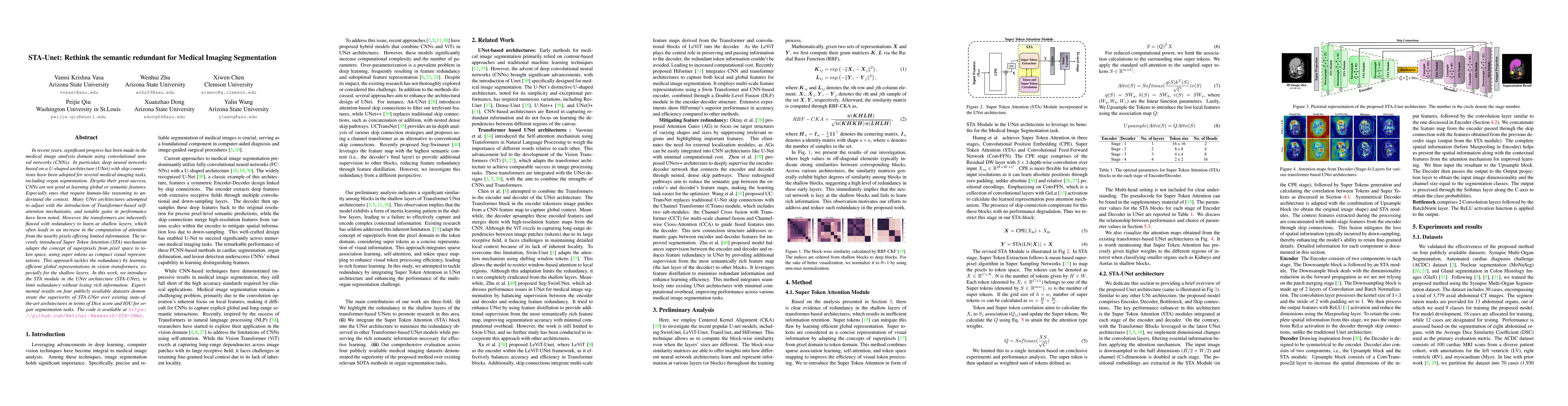 Thumbnail for STA-Unet: Rethink the semantic redundant for Medical Imaging
  Segmentation