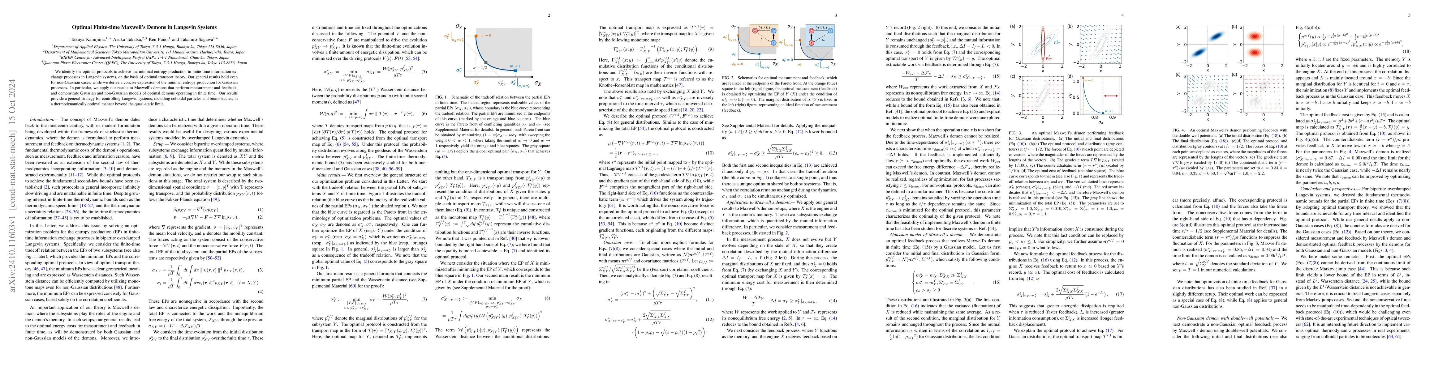 Thumbnail for Optimal Finite-time Maxwell's Demons in Langevin Systems