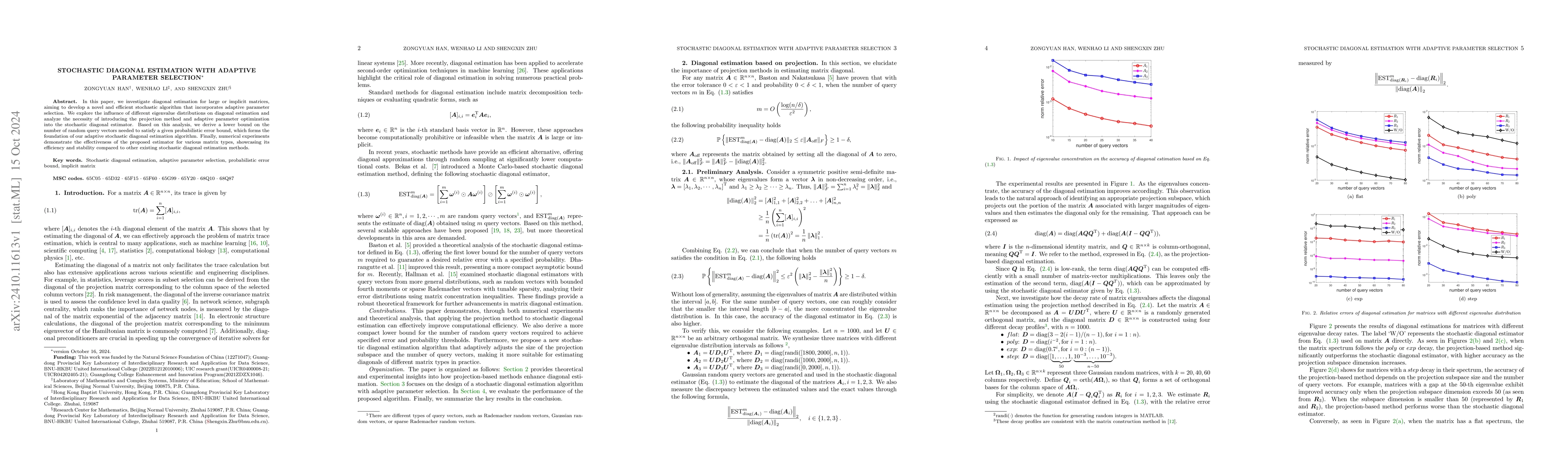 Thumbnail for Stochastic diagonal estimation with adaptive parameter selection