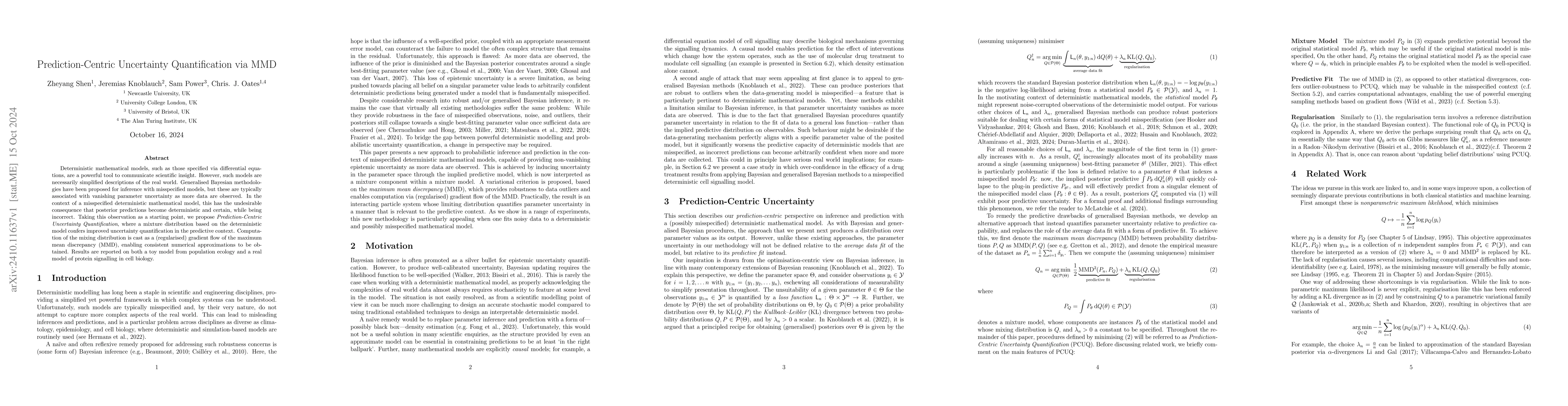 Thumbnail for Prediction-Centric Uncertainty Quantification via MMD