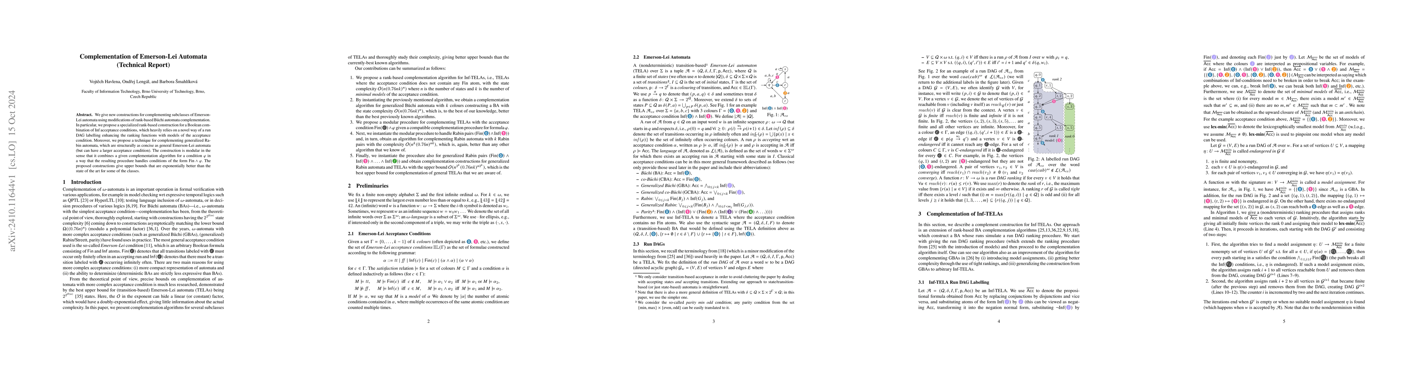 Thumbnail for Complementation of Emerson-Lei Automata (Technical Report)