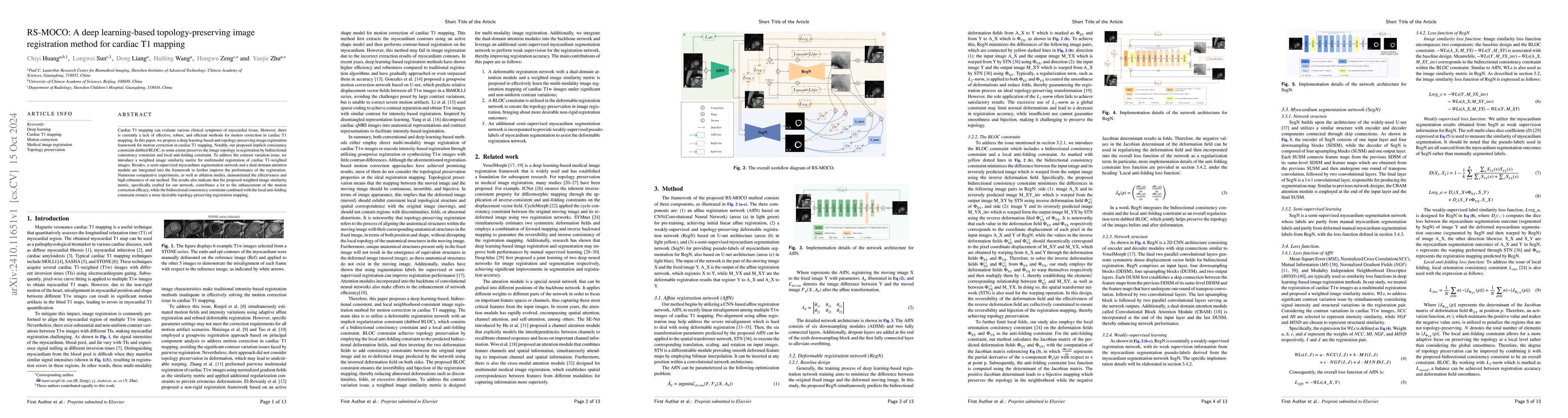 Thumbnail for RS-MOCO: A deep learning-based topology-preserving image registration
  method for cardiac T1 mapping