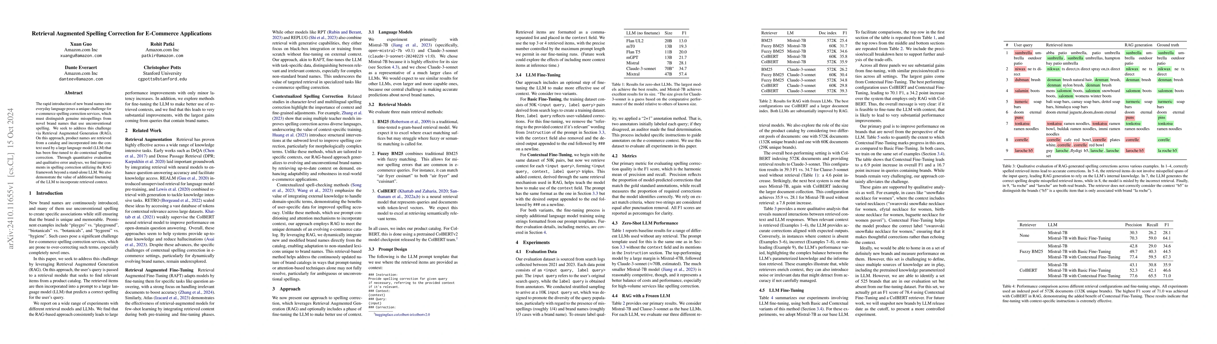 Thumbnail for Retrieval Augmented Spelling Correction for E-Commerce Applications