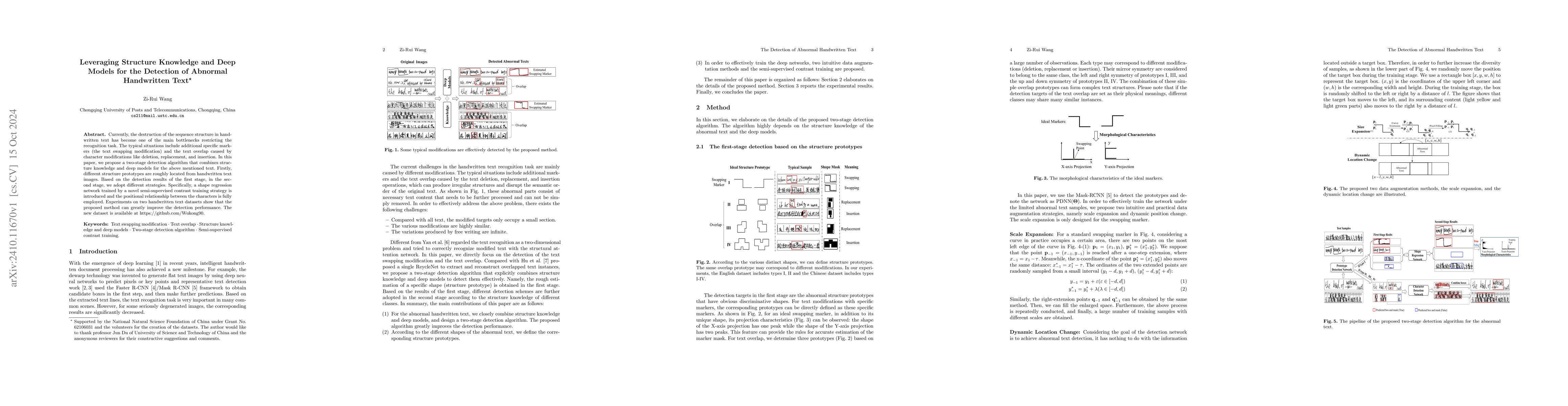 Thumbnail for Leveraging Structure Knowledge and Deep Models for the Detection of
  Abnormal Handwritten Text