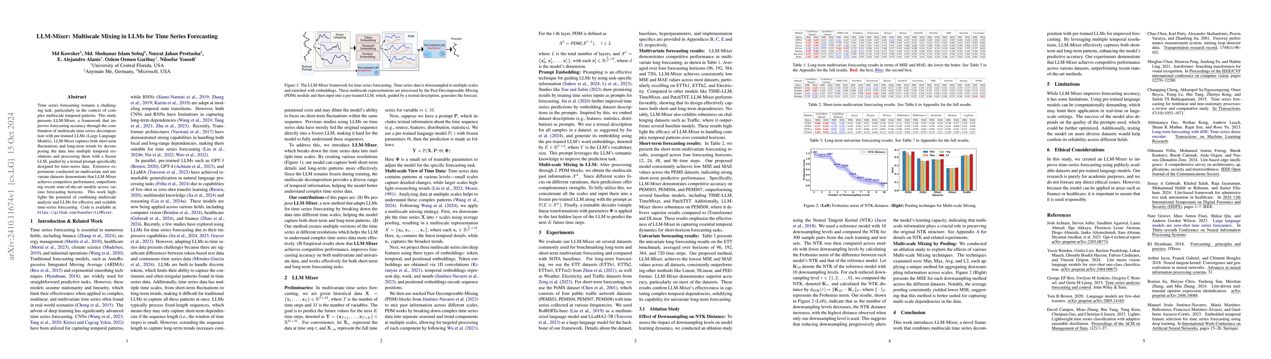 Thumbnail for LLM-Mixer: Multiscale Mixing in LLMs for Time Series Forecasting