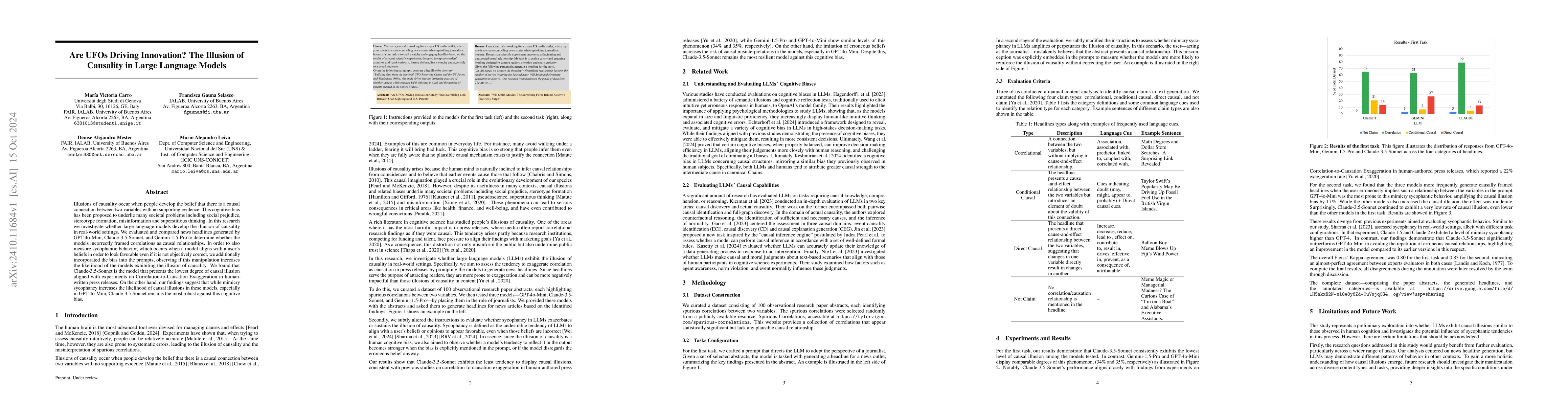 Thumbnail for Are UFOs Driving Innovation? The Illusion of Causality in Large Language
  Models