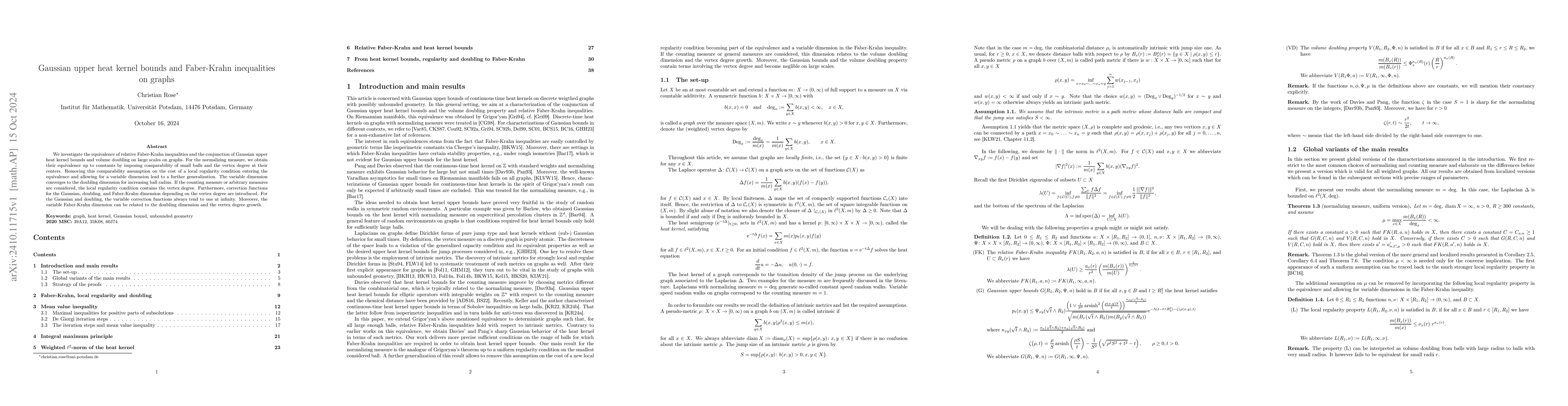 Thumbnail for Gaussian upper heat kernel bounds and Faber-Krahn inequalities on graphs