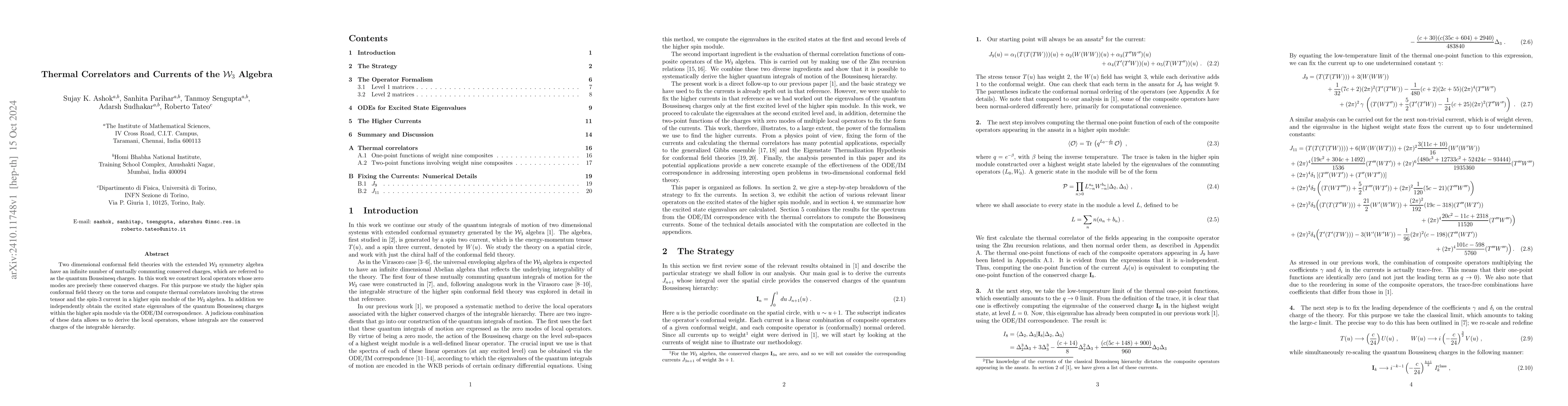 Thumbnail for Thermal Correlators and Currents of the $\mathcal{W}_3$ Algebra