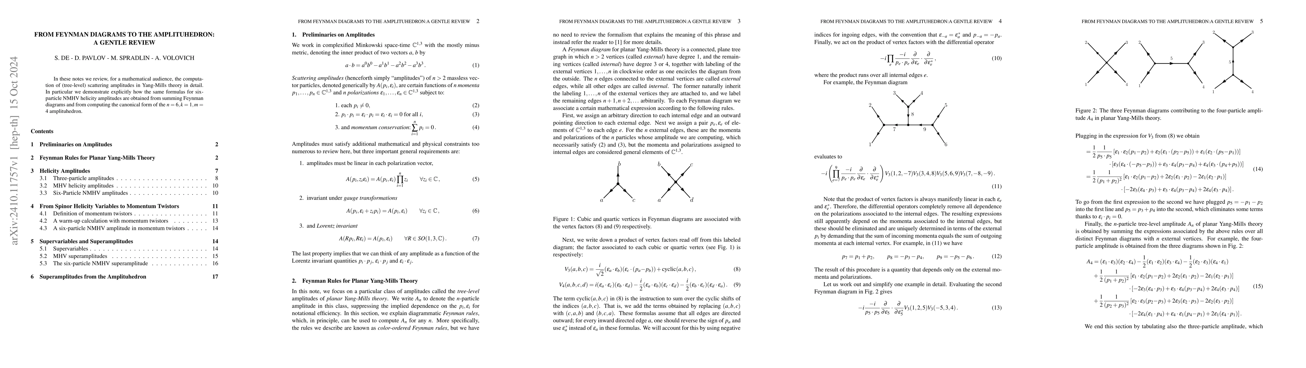 Thumbnail for From Feynman diagrams to the amplituhedron: a gentle review