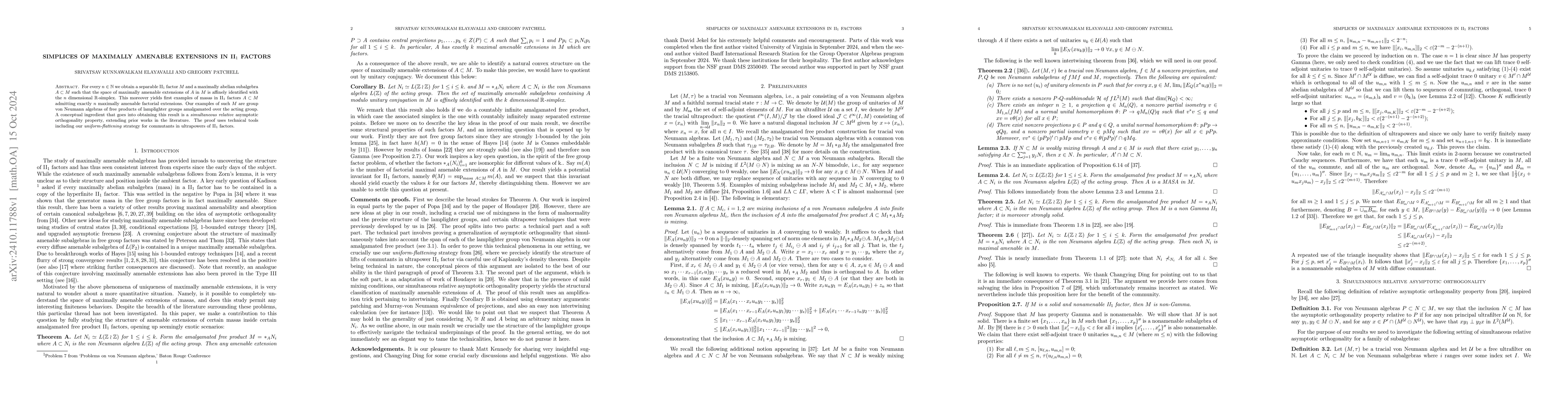 Thumbnail for Simplices of maximally amenable extensions in II$_1$ factors