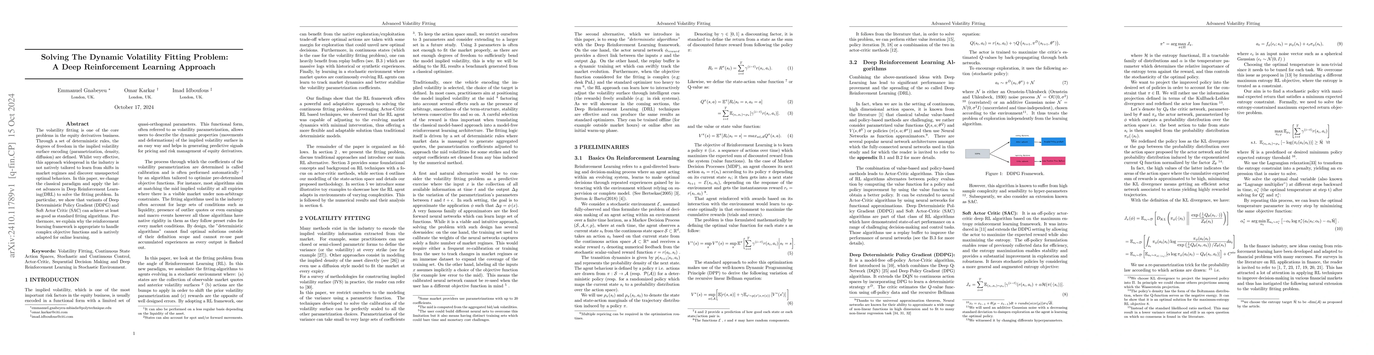Thumbnail for Solving The Dynamic Volatility Fitting Problem: A Deep Reinforcement
  Learning Approach