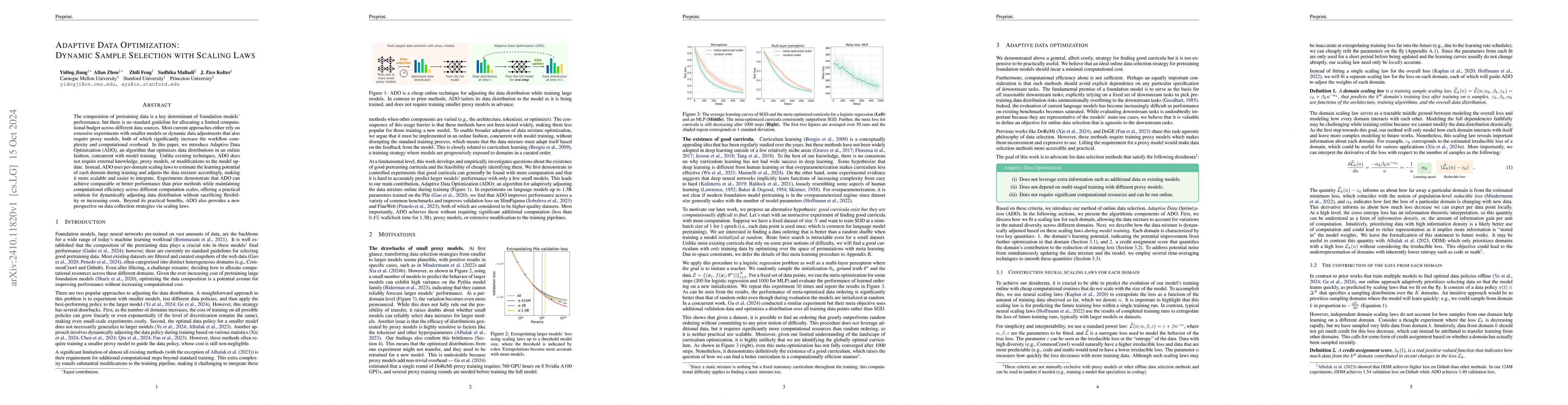 Thumbnail for Adaptive Data Optimization: Dynamic Sample Selection with Scaling Laws