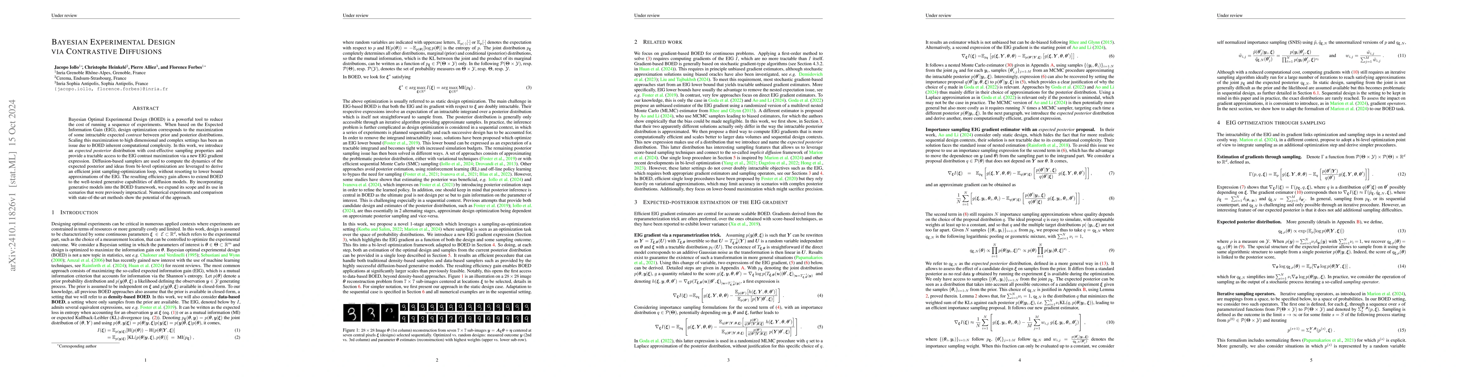 Thumbnail for Bayesian Experimental Design via Contrastive Diffusions