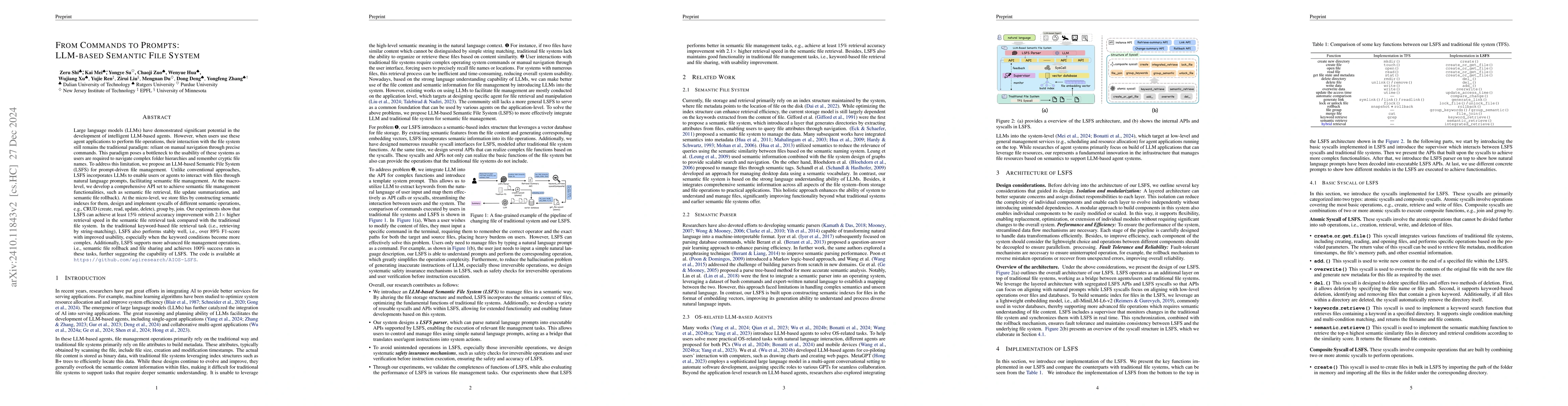 Thumbnail for From Commands to Prompts: LLM-based Semantic File System for AIOS