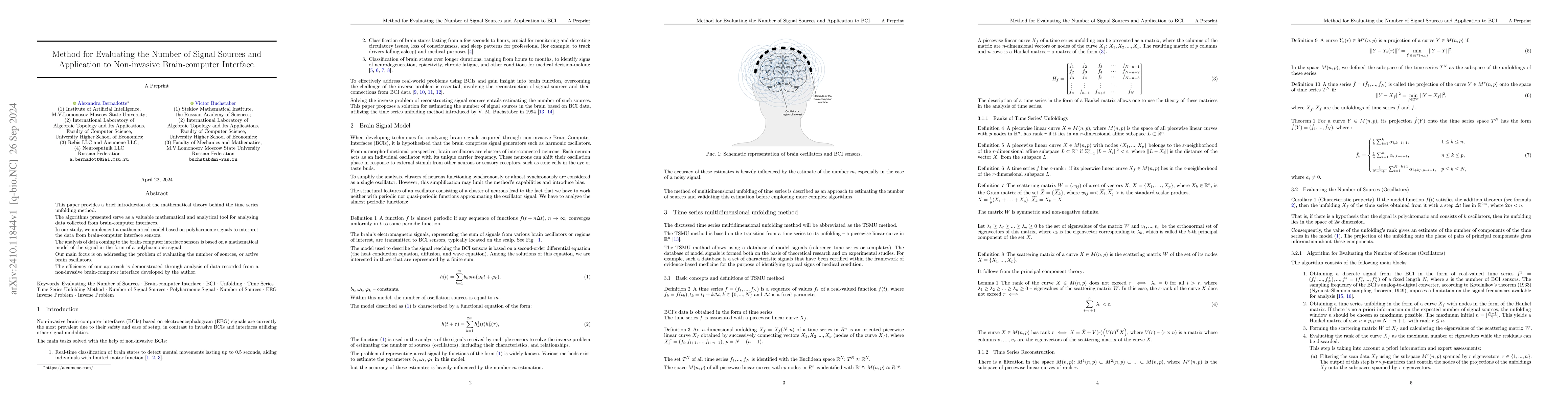 Thumbnail for Method for Evaluating the Number of Signal Sources and Application to
  Non-invasive Brain-computer Interface