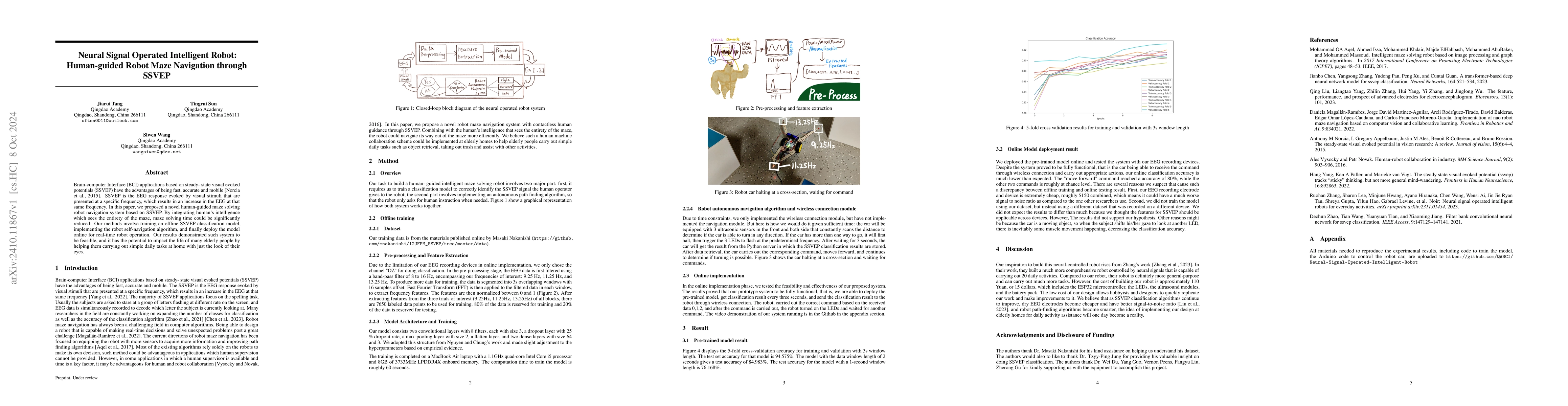 Thumbnail for Neural Signal Operated Intelligent Robot: Human-guided Robot Maze
  Navigation through SSVEP