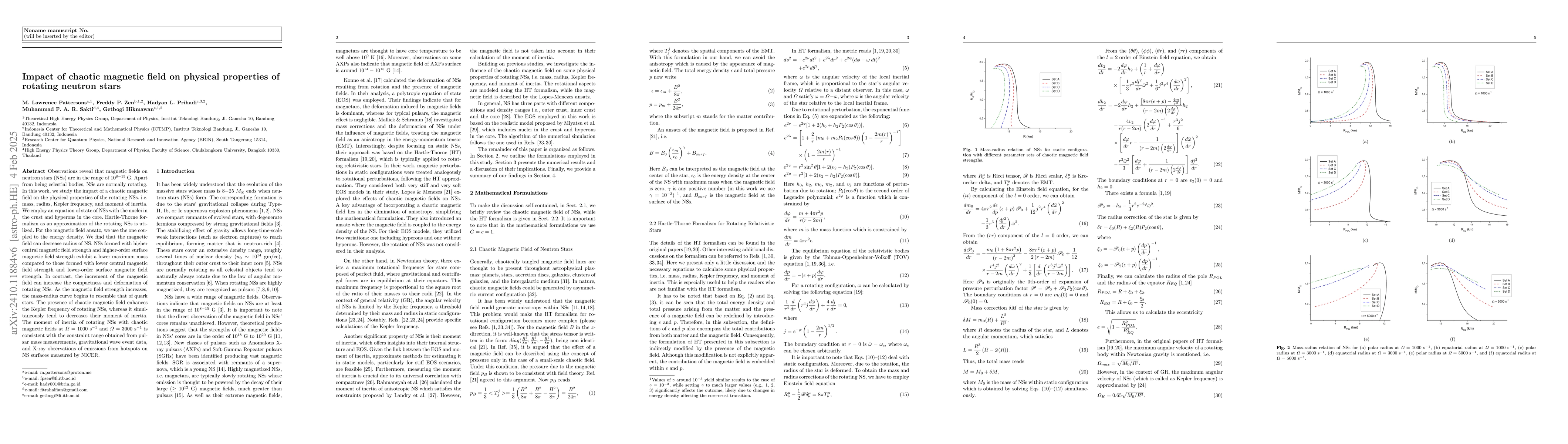 Thumbnail for Impact of chaotic magnetic field on mass-radius relation of rotating
  neutron stars